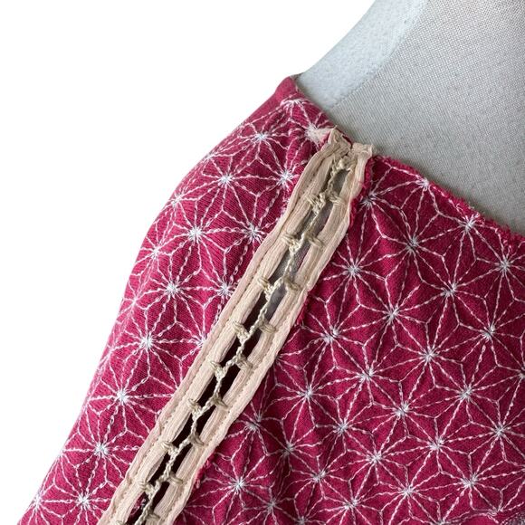 FREE PEOPLE Thunder Road Tee Western Bandana Boho Oversized XS - Picture 8 of 12